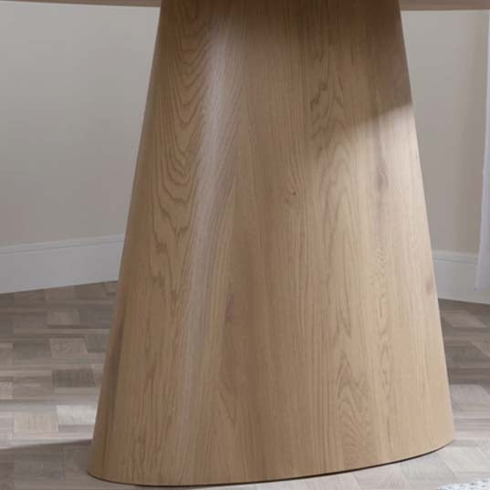 Chiswick Walnut 6 Seater Oval Dining Table with Pedestal Base - 180cm