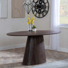 Chiswick Oak 6 Seater Oval Dining Table with Pedestal Base - 180cm