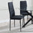 Clearance - Lido Dining Chair in Black Colour Fabric with Black Legs-2