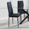 Clearance - Lido Dining Chair in Black Colour Fabric with Black Legs-3