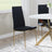 Clearance - Lido Dining Chair in Black Colour Fabric with Gold Legs-3
