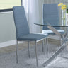 Clearance - Lido Dining Chair in Blue Colour Fabric with Chrome Legs-4