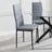 Clearance - Lido Dining Chair in Dark Grey Colour Fabric with Black Legs-5