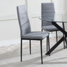 Clearance - Lido Dining Chair in Dark Grey Colour Fabric with Black Legs-4