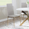 Clearance - Lido Dining Chair in Sand Colour Fabric with Gold Legs-2