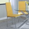 Clearance - Lido Dining Chair in Yellow Colour Fabric with Chrome Legs-5