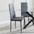 Clearance - Metro Dining Chairs in Grey Colour Leather and Black Metal Legs-2