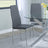 Clearance - Metro Dining Chairs in Grey Colour Leather and Chrome Metal Legs-2