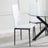 Clearance - Metro Dining Chairs in White Colour Leather and Black Metal Legs