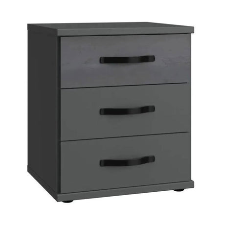 Carrara 3 Drawer Bedside Cabinet