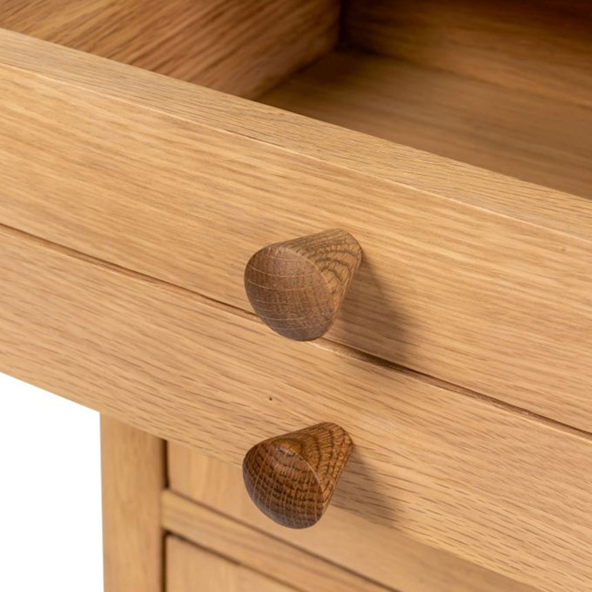 Connecticut Natural Oak 3 Drawer Bedside Cabinet