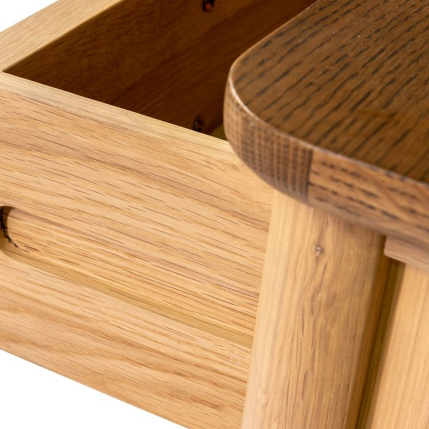 Connecticut Natural Oak 3 Drawer Bedside Cabinet