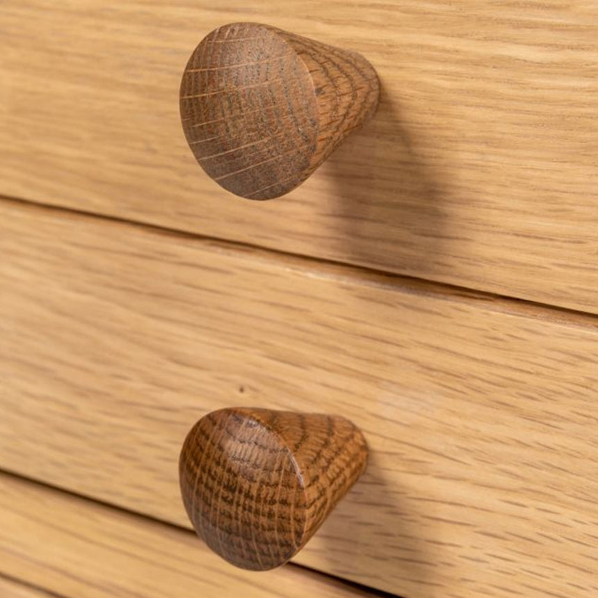 Connecticut Natural Oak 3 Drawer Bedside Cabinet