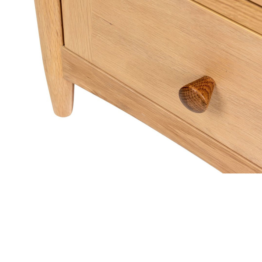 Connecticut Natural Oak 3 Drawer Bedside Cabinet