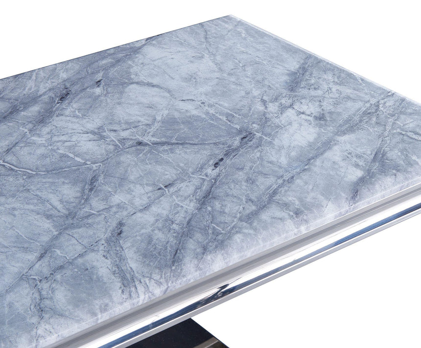 Dolce Coffee Table - Grey Marble & Chrome