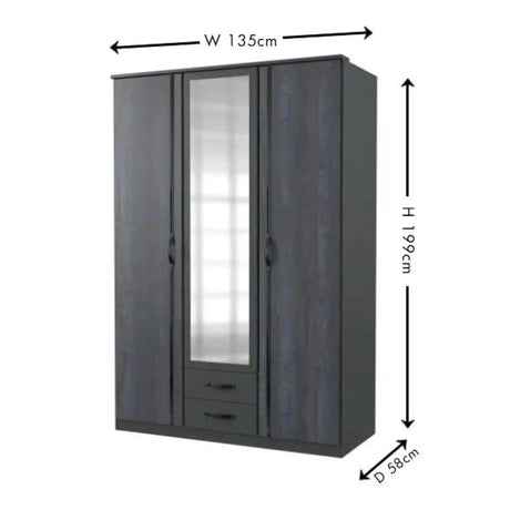 Carrara 3 Door Combi Wardrobe