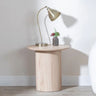 Emilia Fluted Round End Table with Drum Base