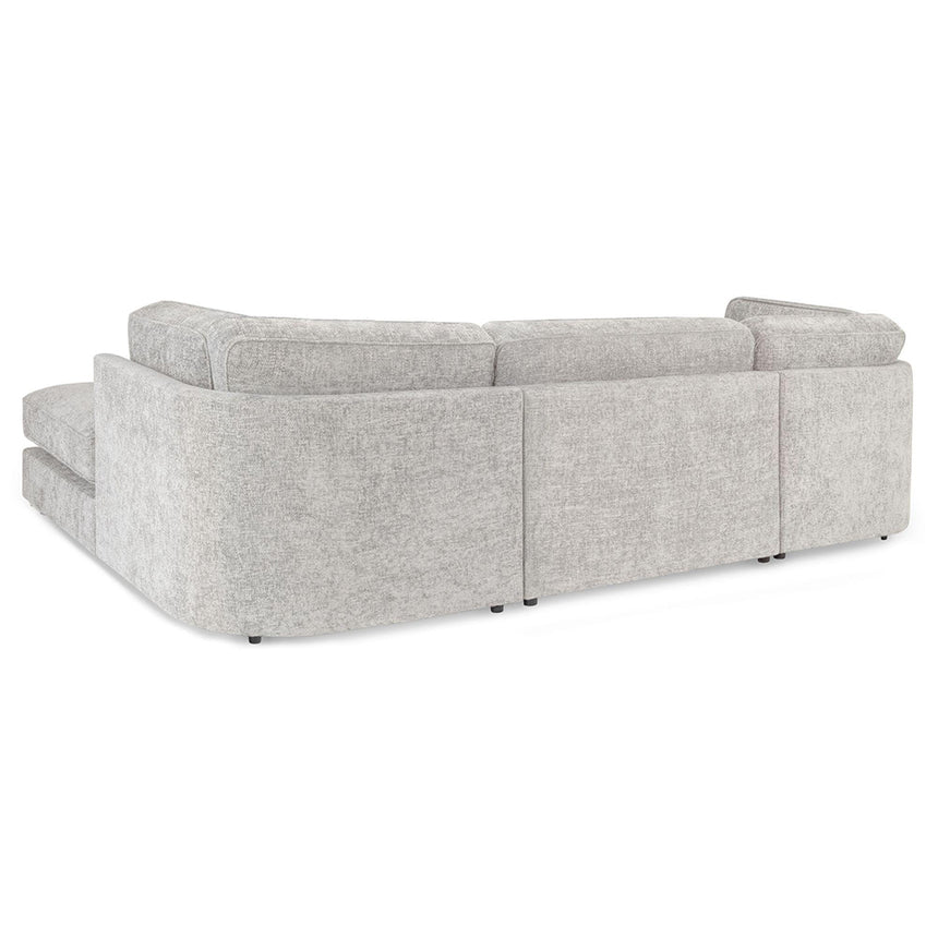 Bunk Ivory Fabric U Shape Corner Sofa Suite