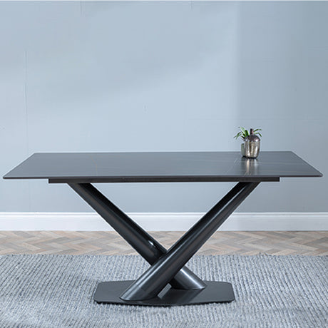 Evelyn 6 Seater Ceramic Dining Table with V Base - 160cm