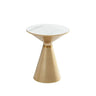 Ferguson Black Ceramic Round Side Table with Gold Trim