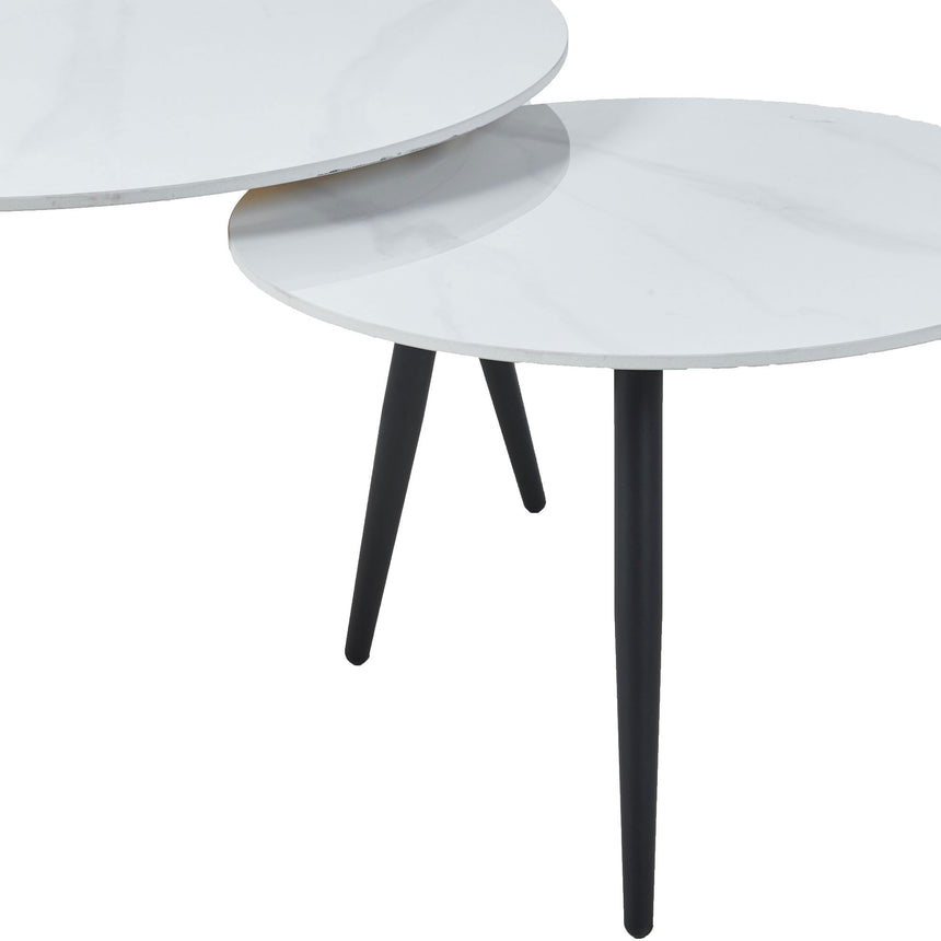 Sarzana Round Ceramic Coffee Table (Set of 2)