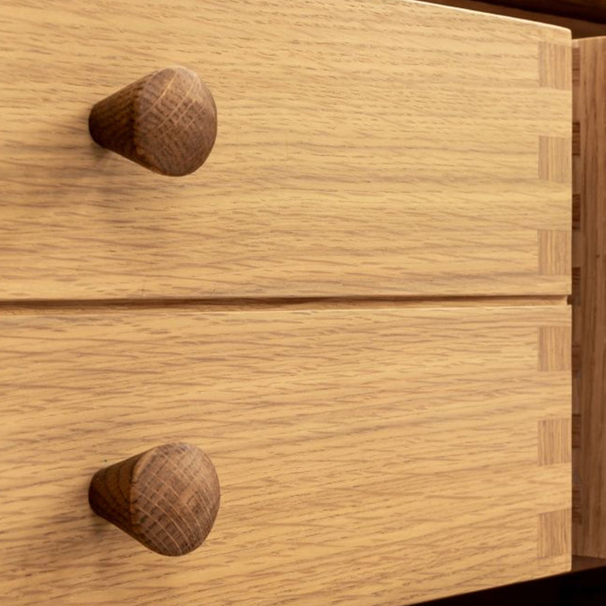Connecticut Natural Oak 3 Over 4 Drawer Wide Chest