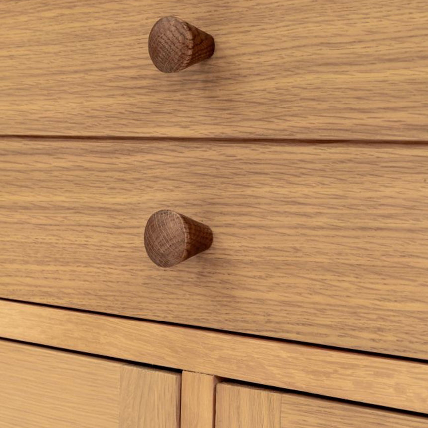 Connecticut Natural Oak 3 Over 4 Drawer Wide Chest