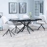 Hannah Black Ceramic Extending Dining Set - Altavista Fabric Swivel Dining Chair