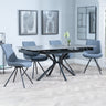Hannah Black Ceramic Extending Dining Set - Messina Fabric Swivel Dining Chair