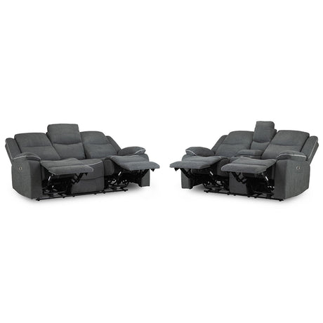 Calliope Graphite Fabric Electric Recliner 3+2 Seater Sofa