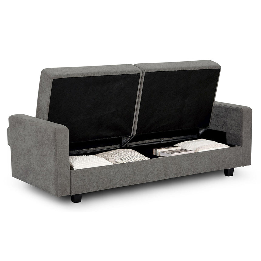 Camille Dark Grey Fabric 3 Seater Click Clack Sofabed