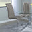 Jamison Beige Faux Leather Dining Chair and Chrome Cantilever Base-3