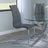 Jamison Grey Faux Leather Dining Chair and Chrome Cantilever Base-2
