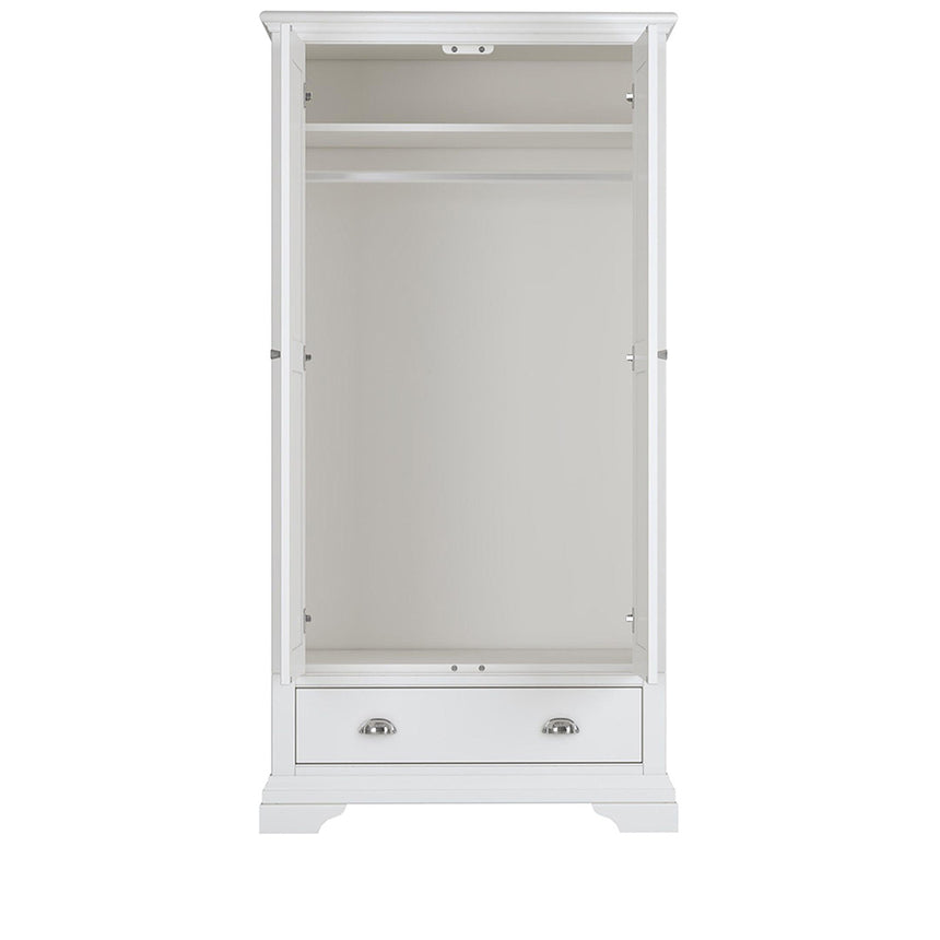 Jersey White 2 Door Combi Wardrobe