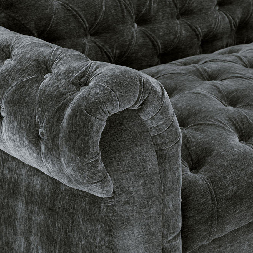 Cara Charcoal Fabric Large Corner Sofa