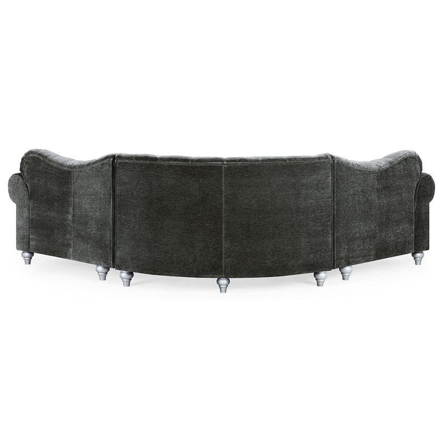 Cara Charcoal Fabric Large Corner Sofa