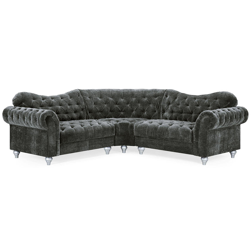 Cara Charcoal Fabric Large Corner Sofa