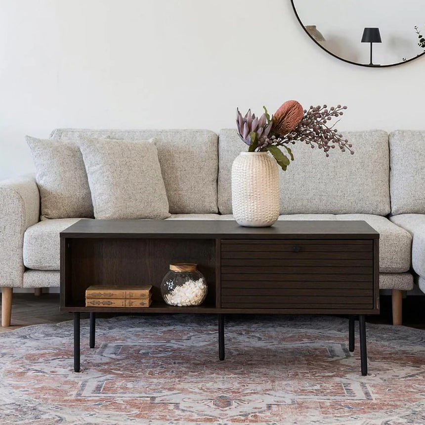 Kyoto Smoked Oak 1 Drawer Coffee Table