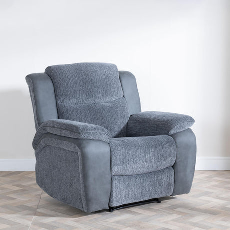 Legend Grey Fabric Recliner Armchair