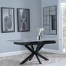 Licata Ceramic Extending Dining Table with Black Star Base - 140cm-180cm