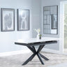 Licata Ceramic Extending Dining Table with Black Star Base - 140cm-180cm