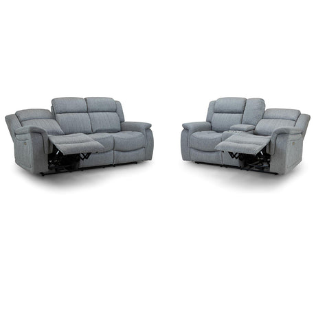 Cavendish Grey Fabric 3+2 Seater Recliner Sofa