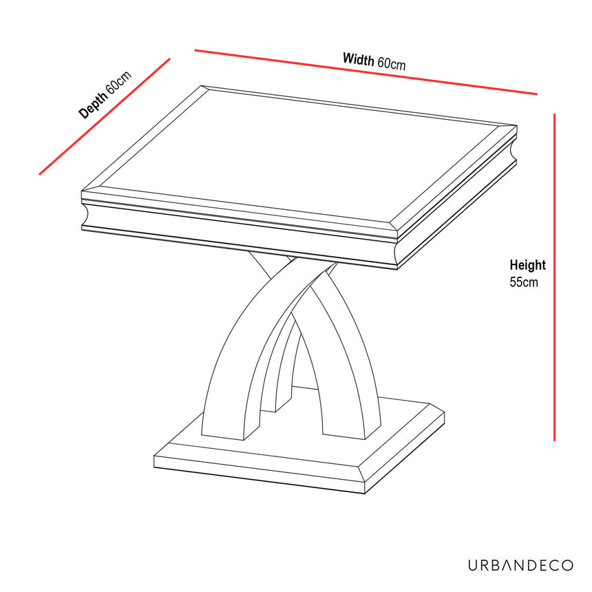 Praise Grey Marble and Chrome Lamp Table