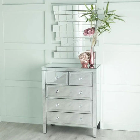 Como Mirrored 3+2 Drawer Chest