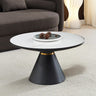 Maria Ceramic Round Coffee Table with Gold Trim