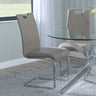 Set of 2 Marsala Faux Leather Dining Chair and Chrome Cantilever Base