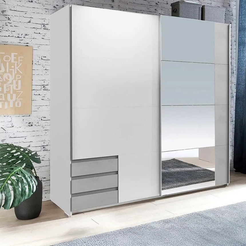 Mass White 2 Door Sliding Wardrobe