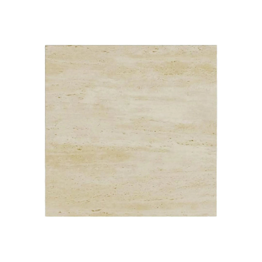 Pisa Travertine Beige Engineered Marble Square Side Table