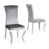 Matera Velvet Fabric Dining Chair with Chrome Legs