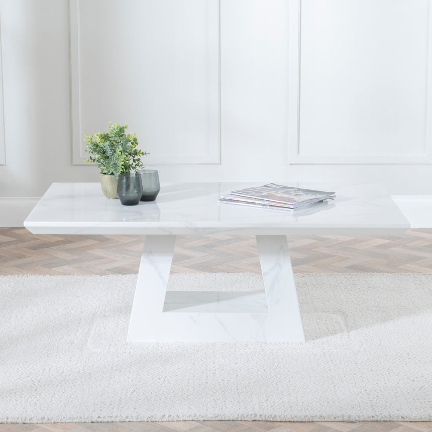 Pisa Grey Marble Coffee Table